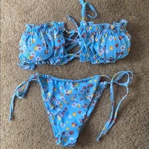 NEVER BEEN WORN Shein floral bikini set